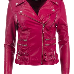 Chaqueta motera AGSM Mujer Rosa