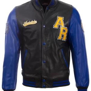 VZH7 Chaqueta universitaria para hombre - Negro/Azul